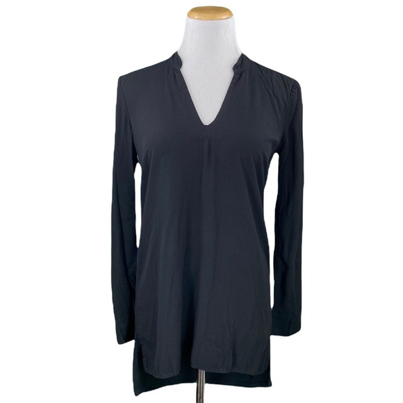 Splendid Tops - Splendid Classic Black Oversized V-Neck Blouse